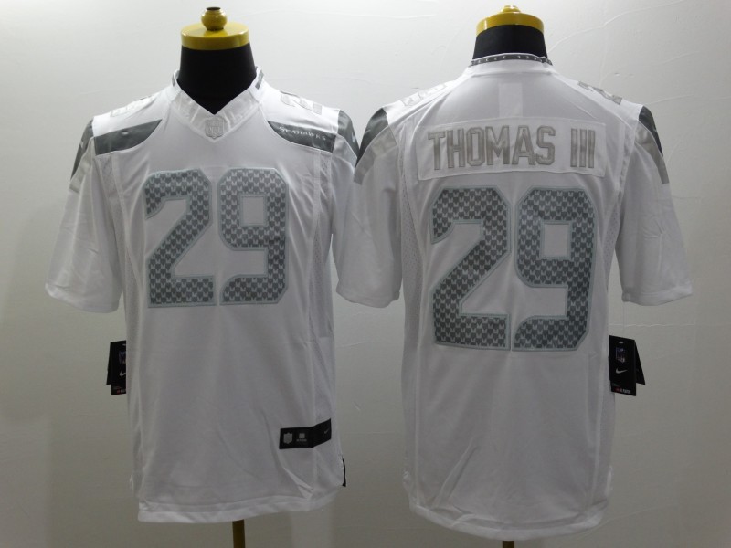 Men's Seattle Seahawks Earl Thomas III #29 White Jersey